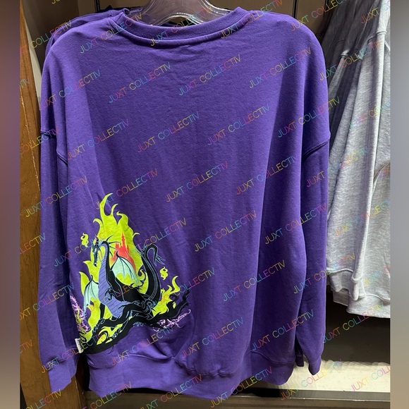 Disneyland Maleficent Purple Pullover Crewneck Sweatshirt - Picture 2 of 6